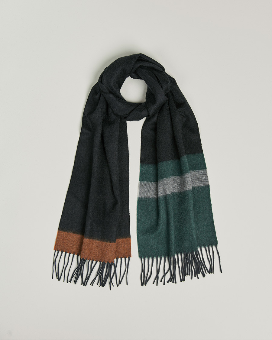 Herre | Begg & Co Arran Cashmere Scarf Slate Green | Begg & Co | Arran Cashmere Scarf Slate Green