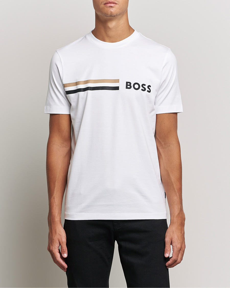 Herre | T-Shirts | BOSS | Tessler Logo Crew Neck Tee White