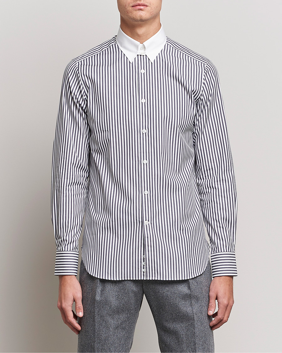 Herre | Japanese Department | Beams F | Tab Collar Dress Shirt Grey/White