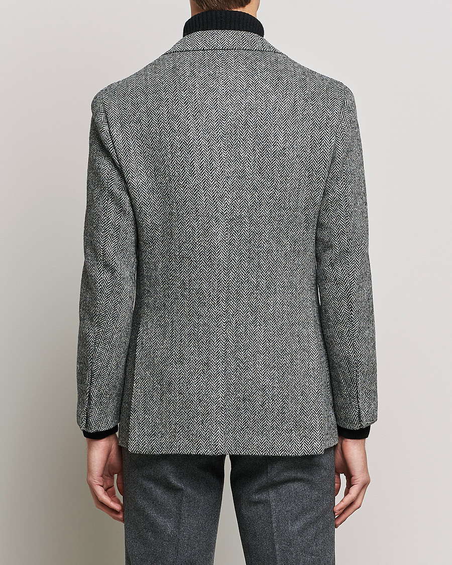 Herre | Dressjakker | Beams F | Herringbone Tweed Jacket Dark Grey