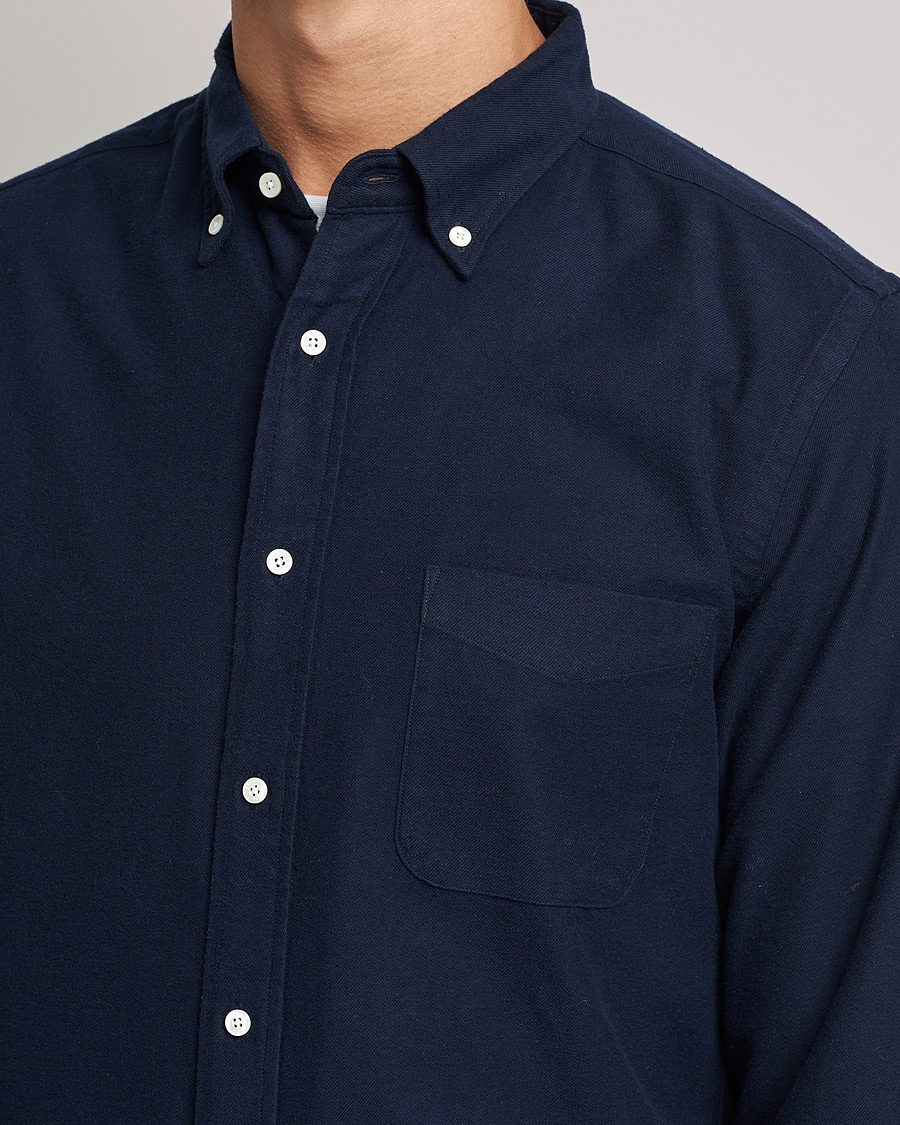 Herre | Skjorter | BEAMS PLUS | Flannel Button Down Shirt Navy