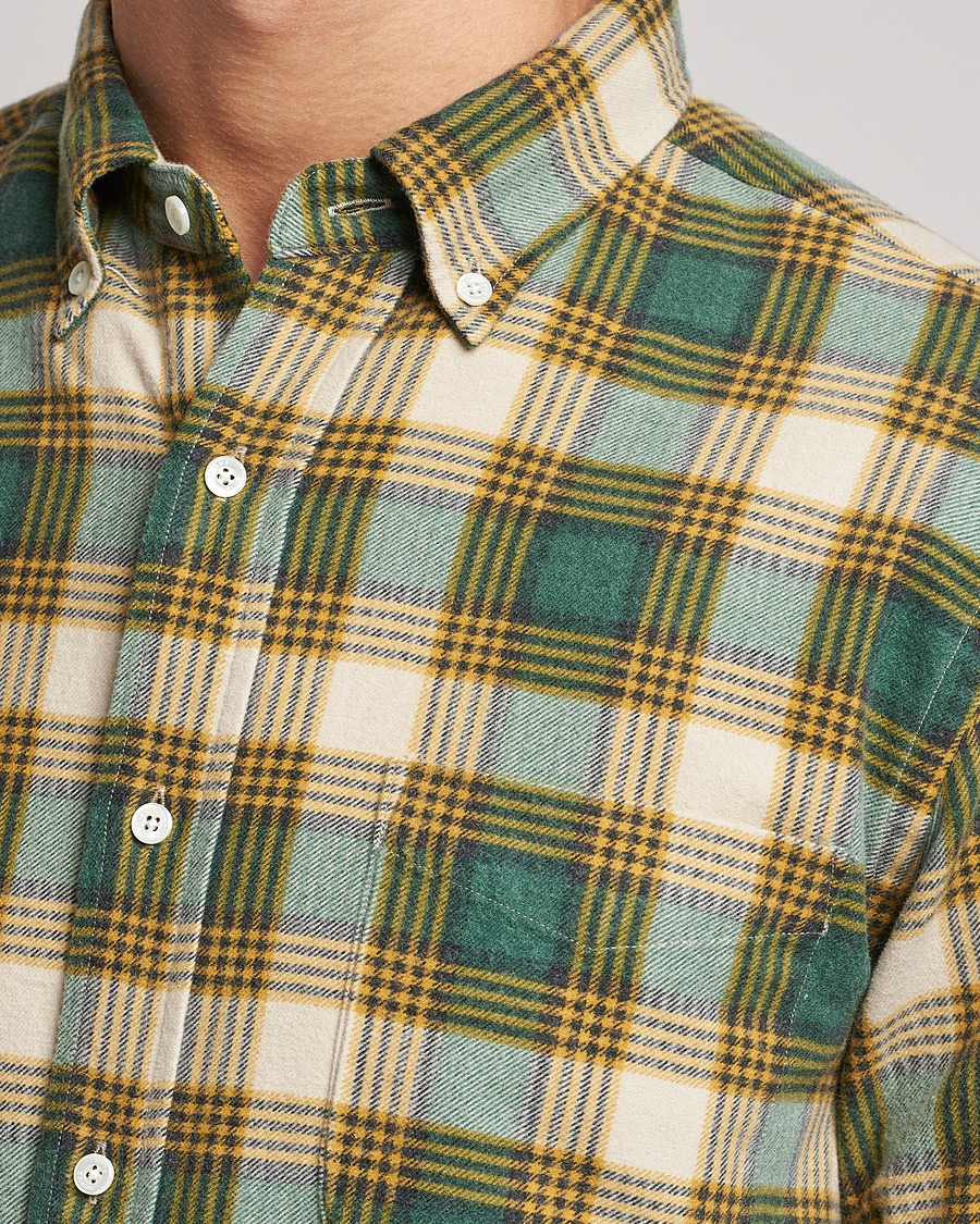 Herre | Skjorter | BEAMS PLUS | Flannel Button Down Shirt Green Check