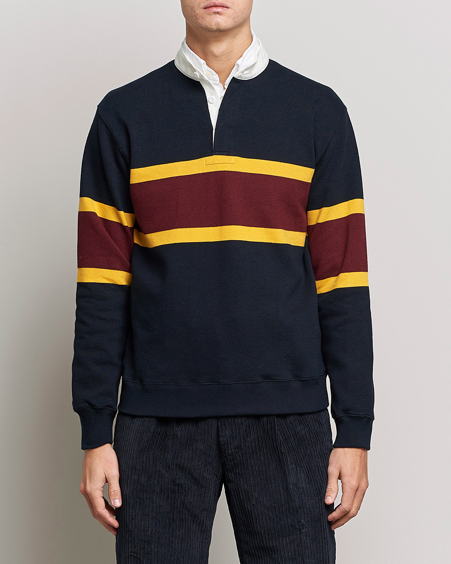 Herre | Rugbygensere | BEAMS PLUS | Stand Collar Rugger Navy
