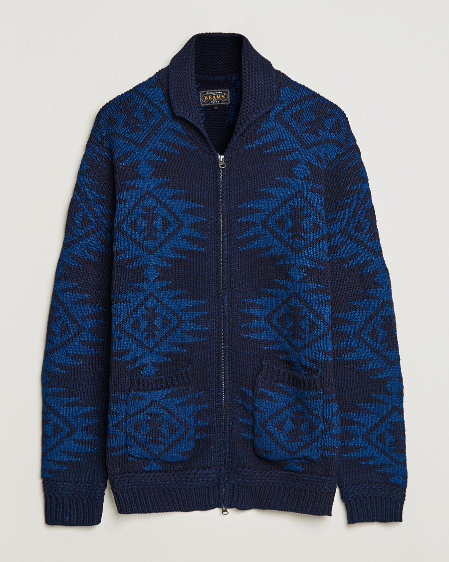 Herre | Gensere | BEAMS PLUS | Cowichan Cardigan Navy