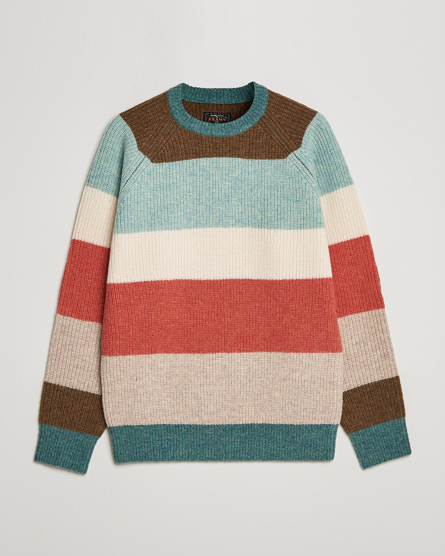 Herre | Gensere | BEAMS PLUS | Block Stripe Sweater Multi Stripe
