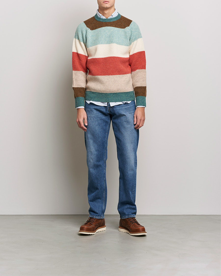 Herre | BEAMS PLUS | BEAMS PLUS | Block Stripe Sweater Multi Stripe