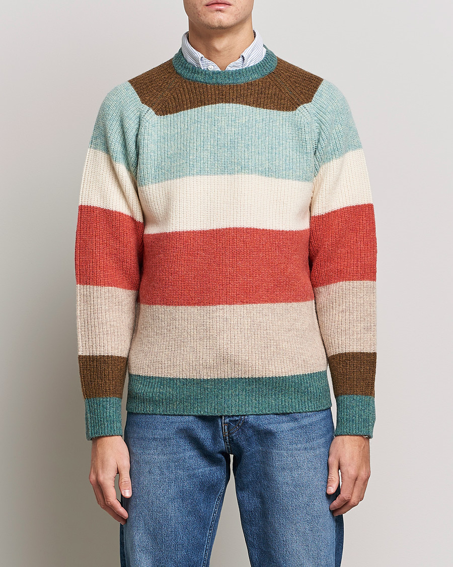 Herre | Gensere | BEAMS PLUS | Block Stripe Sweater Multi Stripe