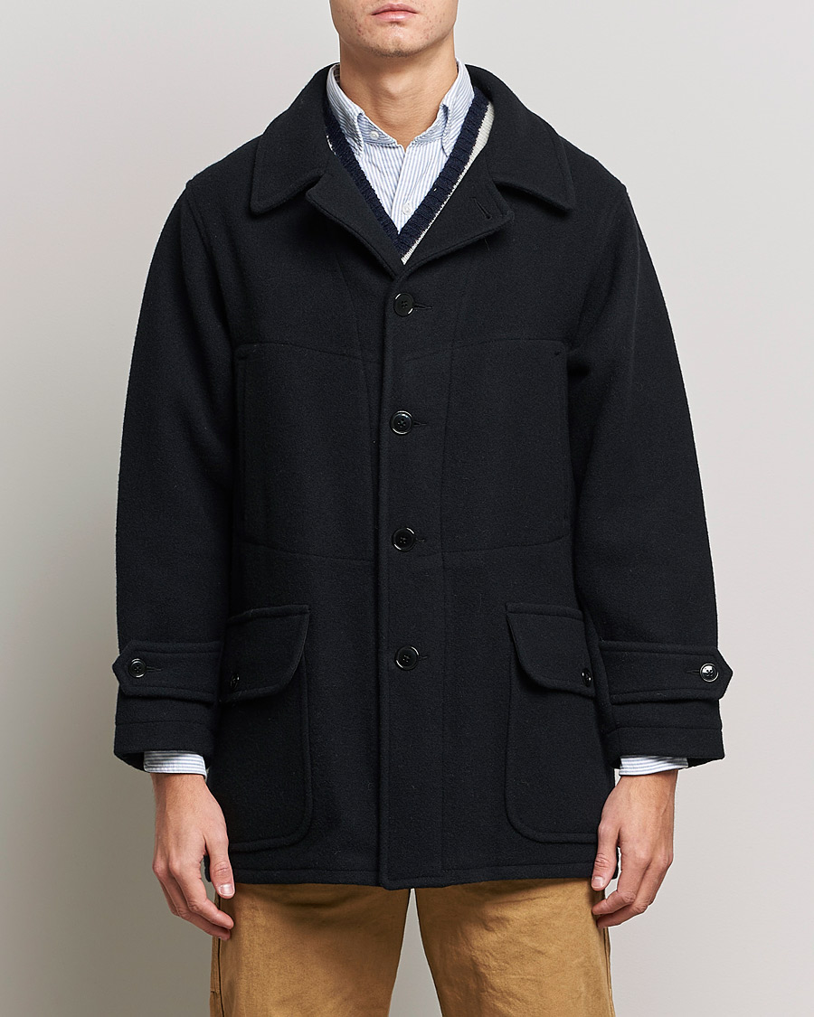 Herre | Jakker | BEAMS PLUS | Heavy Melton Hunting Coat Navy