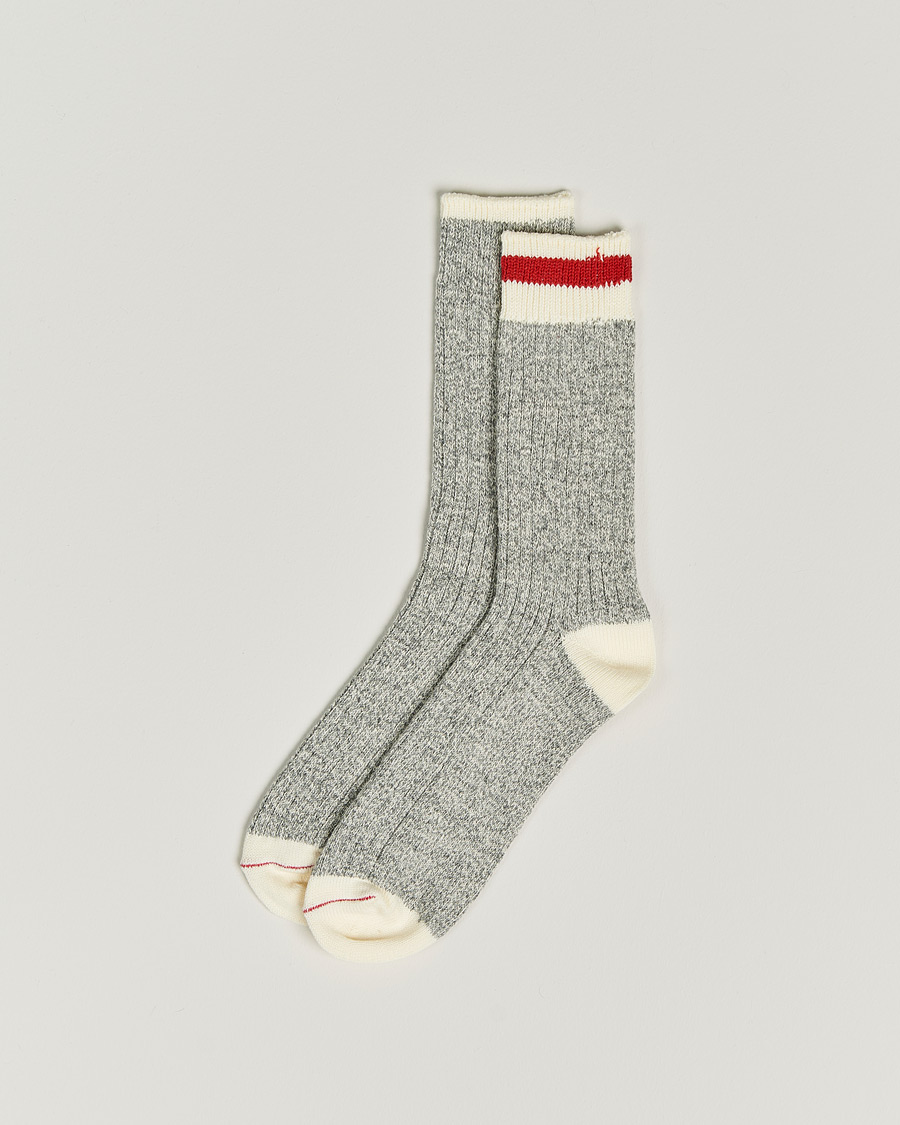 Herre |  | BEAMS PLUS | Rag Socks Grey/Red