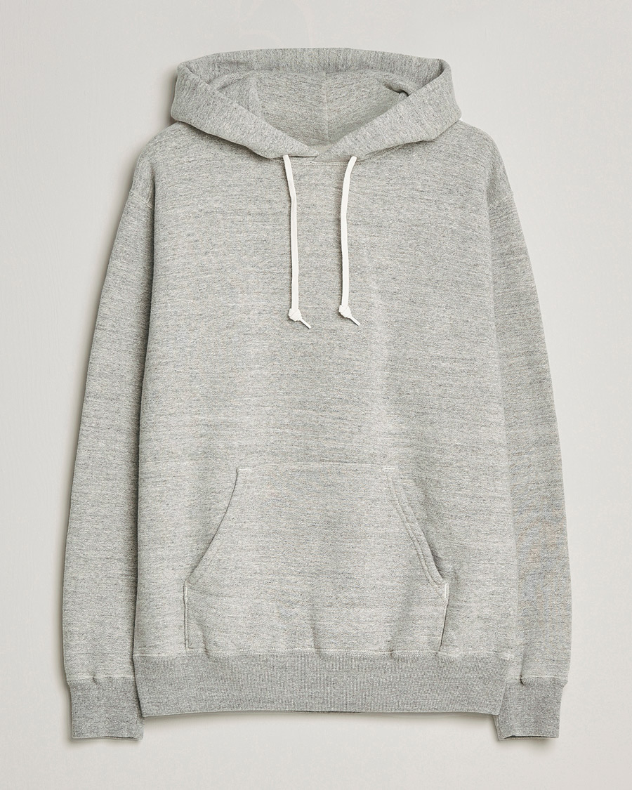 Herre | Gensere | orSlow | Loop Wheel Hooded Sweatshirt Heather Grey