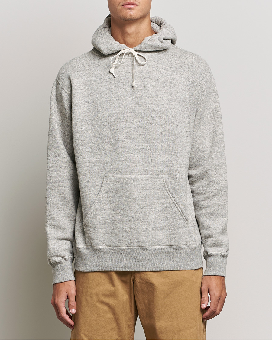 Herre | Gensere | orSlow | Loop Wheel Hooded Sweatshirt Heather Grey