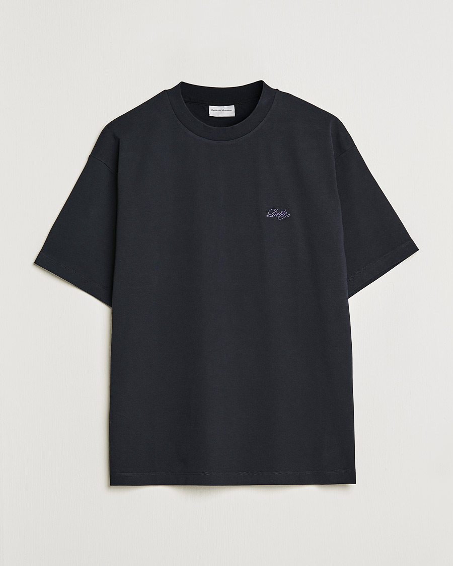Herre | T-Shirts | Drôle de Monsieur | Signature T-Shirt Black