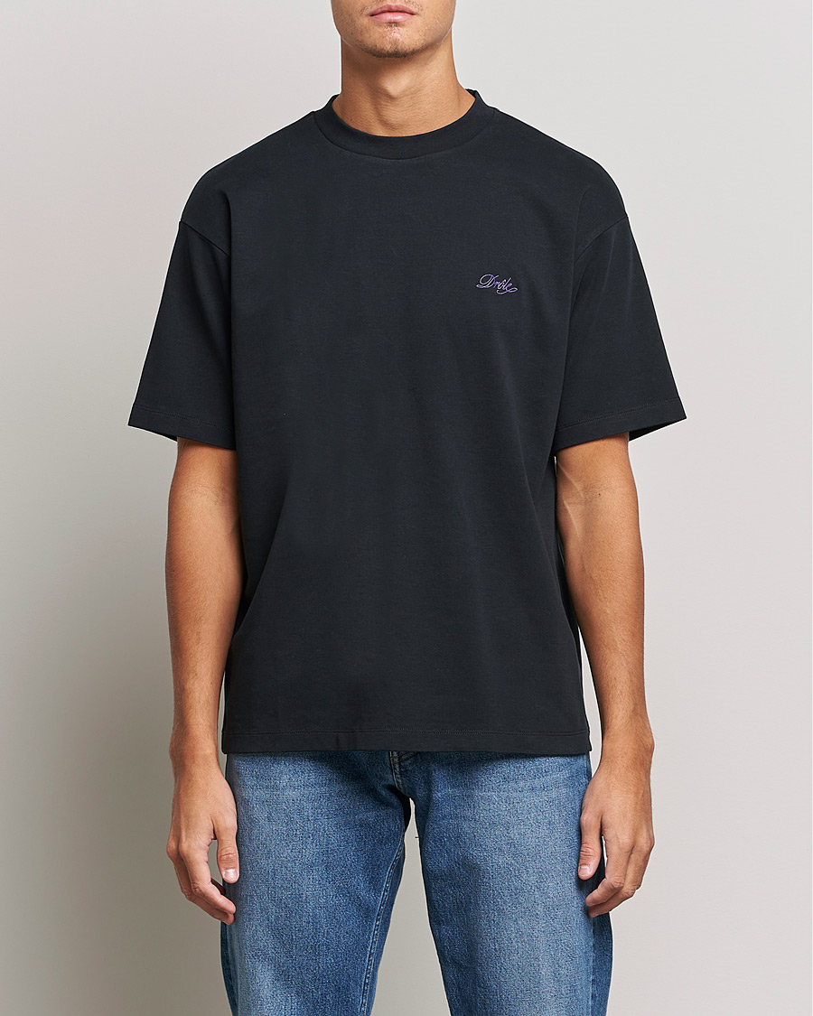 Herre | T-Shirts | Drôle de Monsieur | Signature T-Shirt Black
