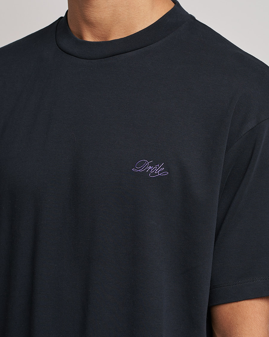 Herre | T-Shirts | Drôle de Monsieur | Signature T-Shirt Black