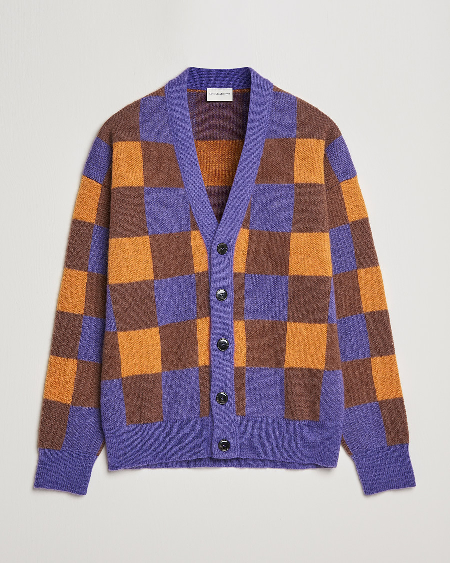 Herre | Gensere | Drôle de Monsieur | Le Cardigan Mohair Purple/Orange