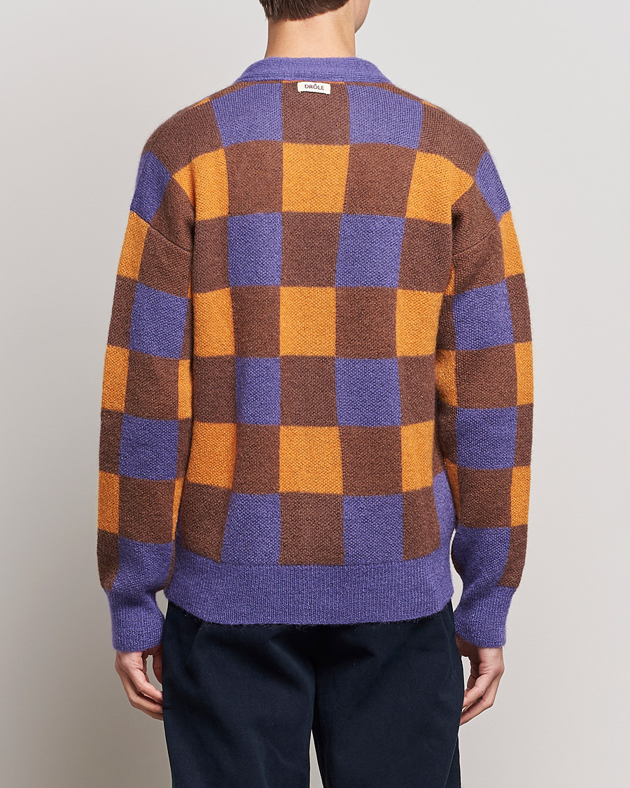Herre | Gensere | Drôle de Monsieur | Le Cardigan Mohair Purple/Orange