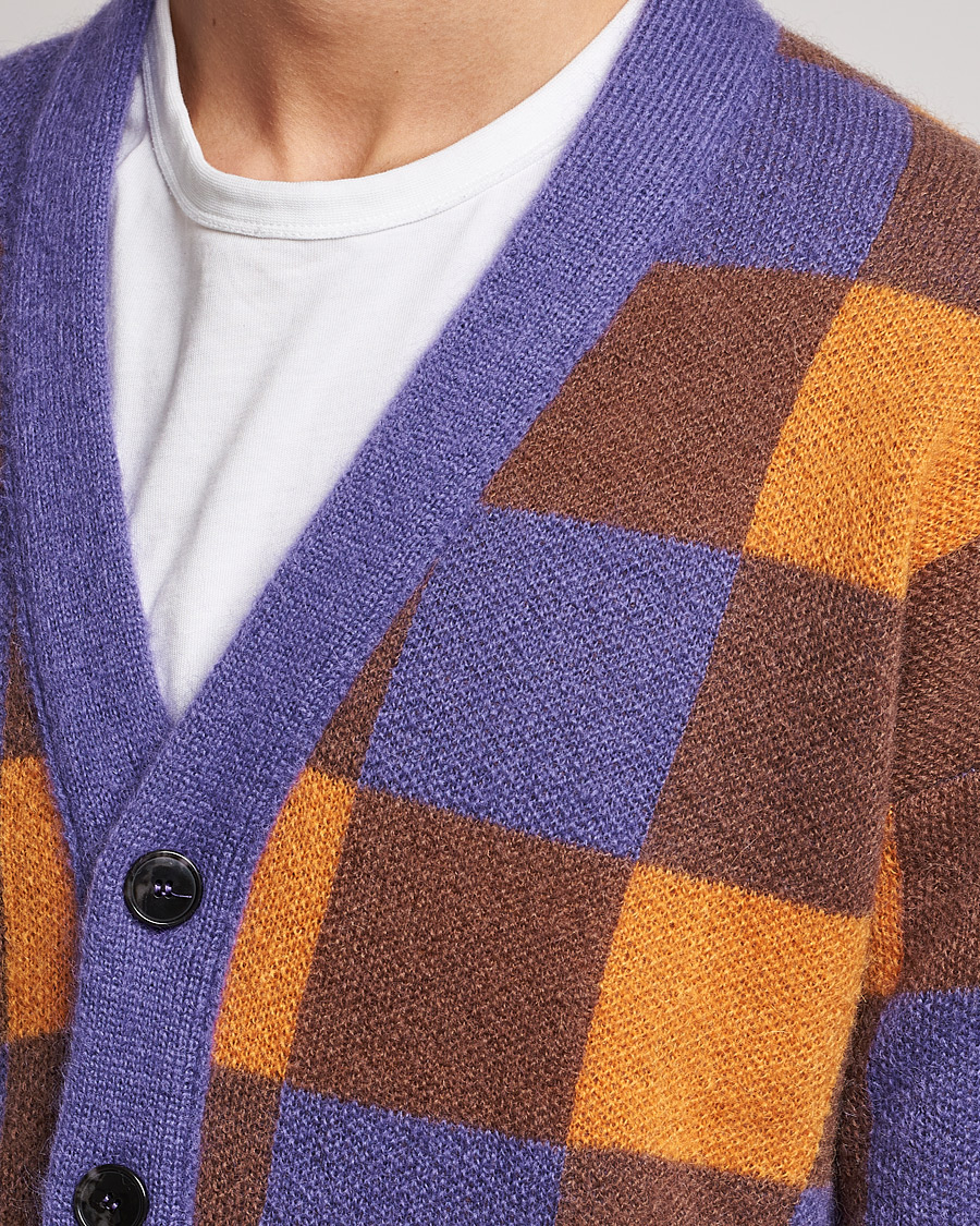 Herre | Gensere | Drôle de Monsieur | Le Cardigan Mohair Purple/Orange