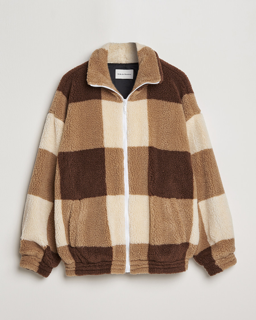 Herre | Jakker | Drôle de Monsieur | Teddy Fleece Jacket Brown/Beige