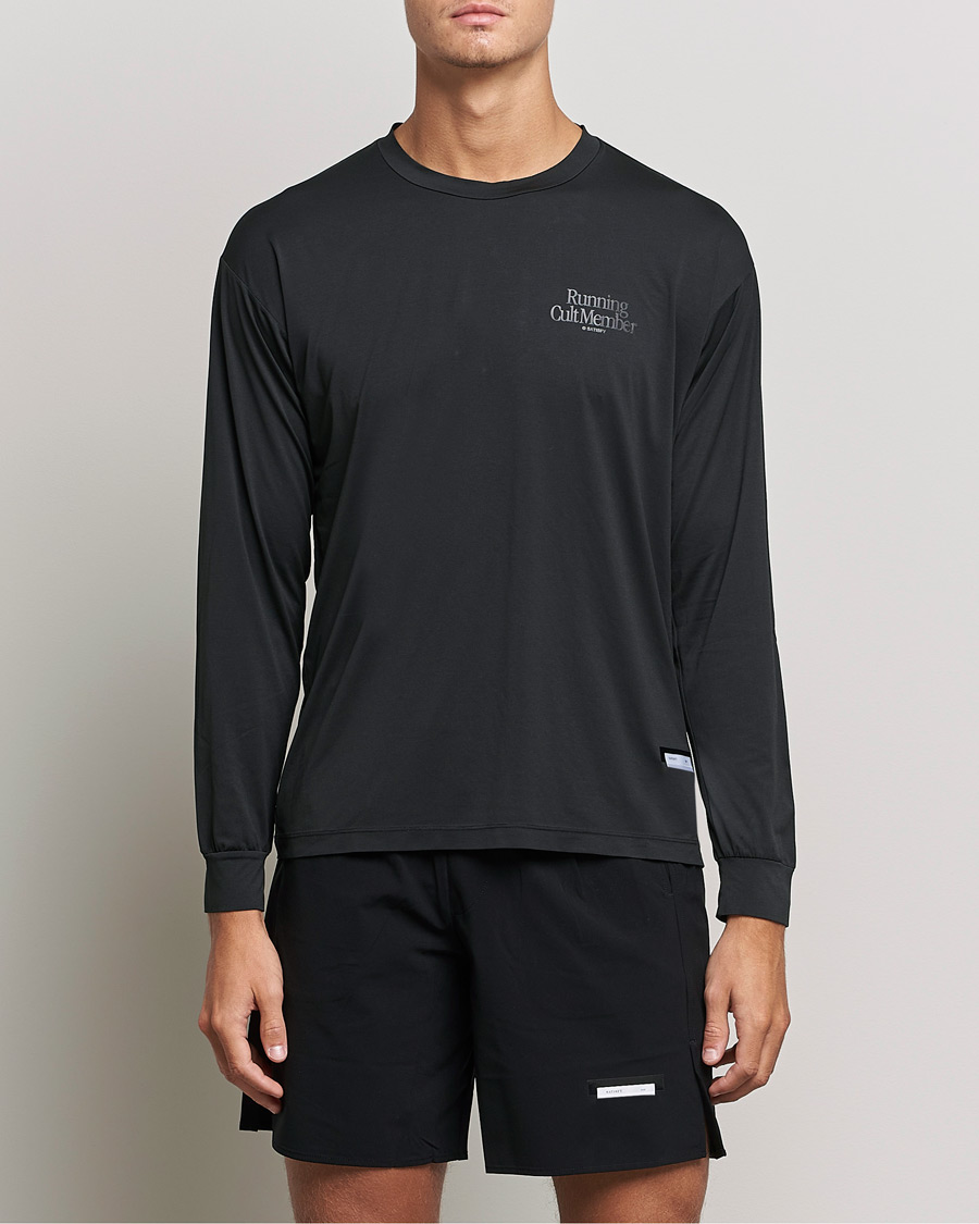 Herre | T-Shirts | Satisfy | AuraLite Long Sleeve T-Shirt Black