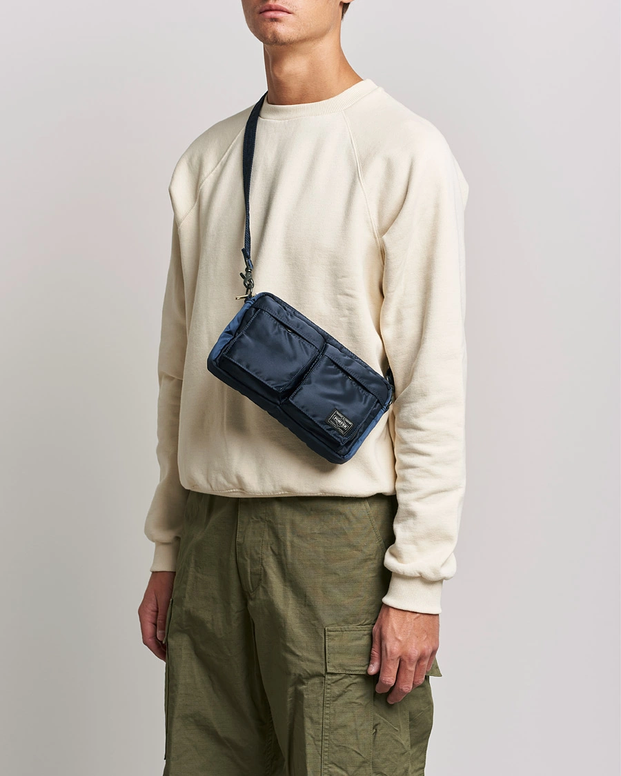 Herre | Vesker | Porter-Yoshida & Co. | Tanker Small Shoulder Bag Iron Blue