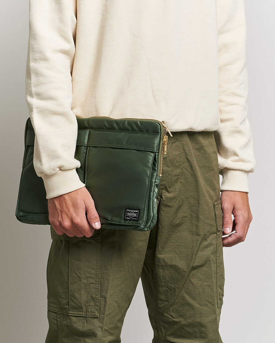 Herre | Porter-Yoshida & Co. Tanker Document Case Sage Green | Porter-Yoshida & Co. | Tanker Document Case Sage Green
