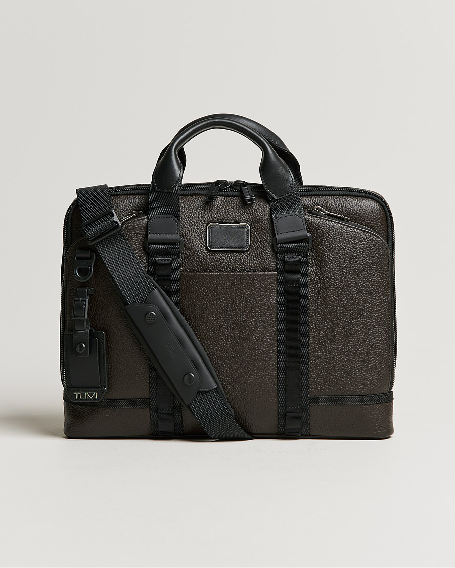 Herre | Vesker | TUMI | Alpha Bravo Acadamy Leather Brief Dark Brown