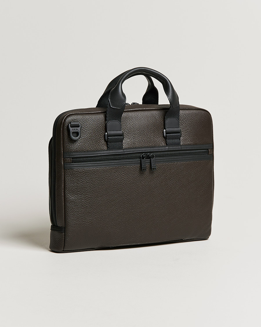 Herre | Vesker | TUMI | Alpha Bravo Acadamy Leather Brief Dark Brown