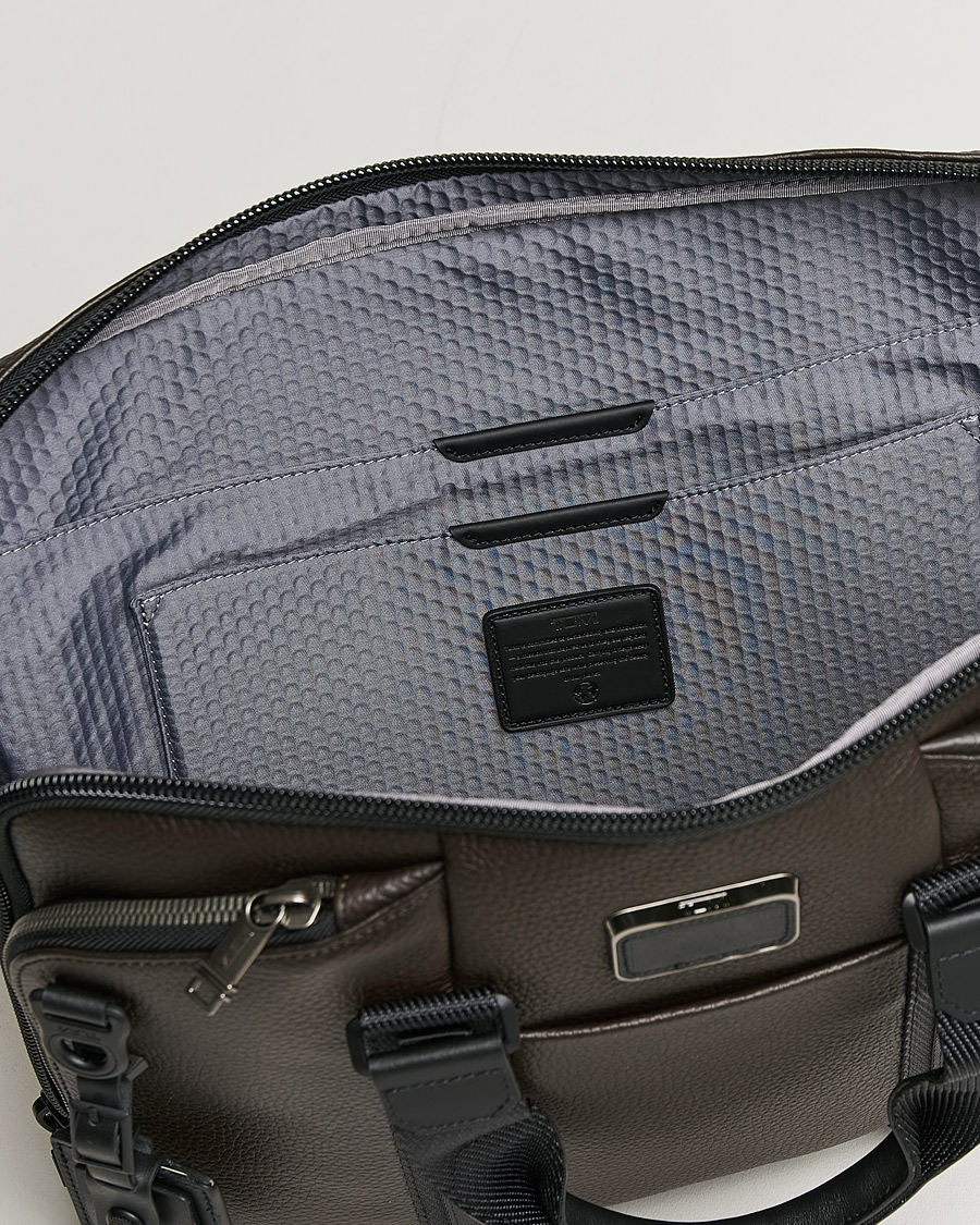 Herre | Vesker | TUMI | Alpha Bravo Acadamy Leather Brief Dark Brown