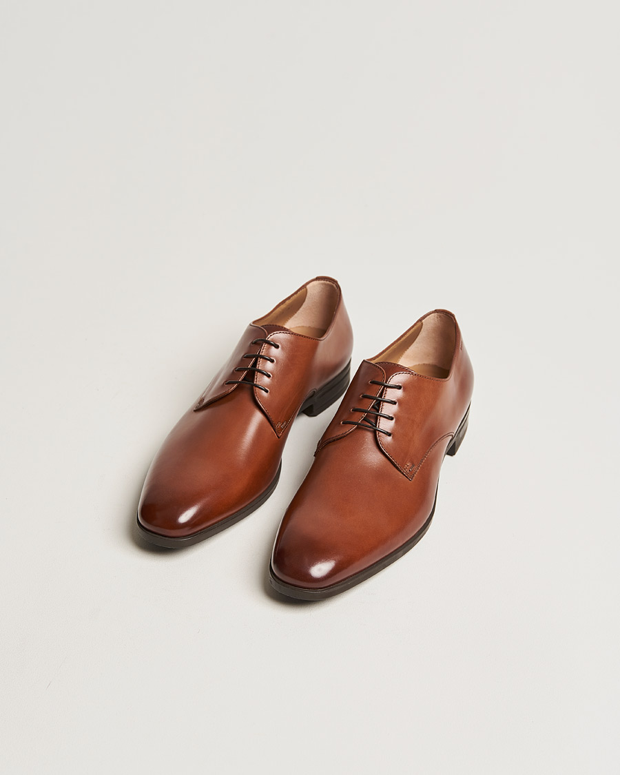 Herre | BOSS | BOSS BLACK | Kensington Leather Derbys Medium Brown