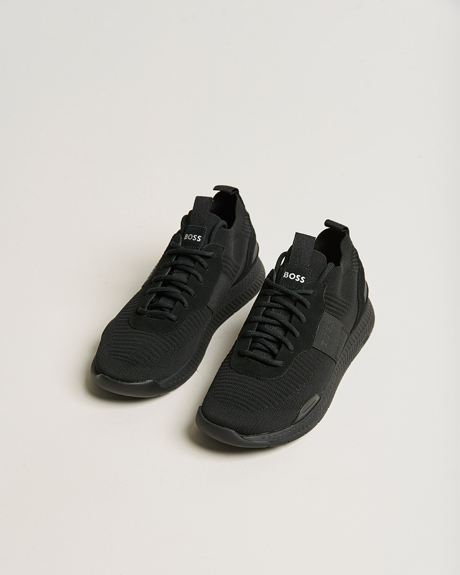 Herre | Svarte sneakers | BOSS BLACK | Titanium Running Sneaker Black