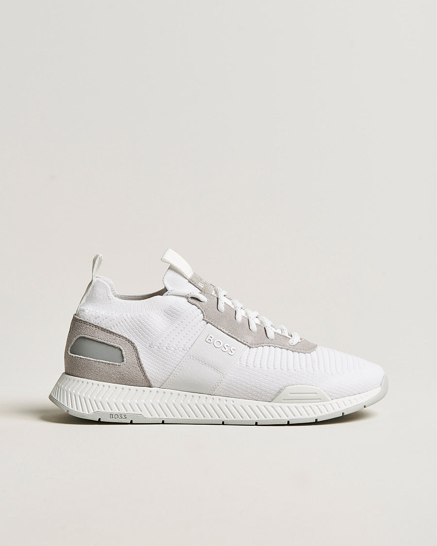 Herre | Titanium Running Sneaker White | BOSS BLACK | Titanium Running Sneaker White
