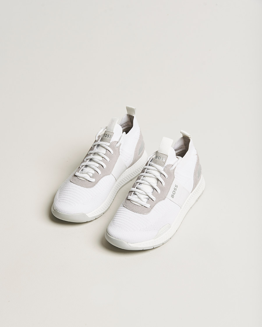 Herre | Sko | BOSS | Titanium Running Sneaker White