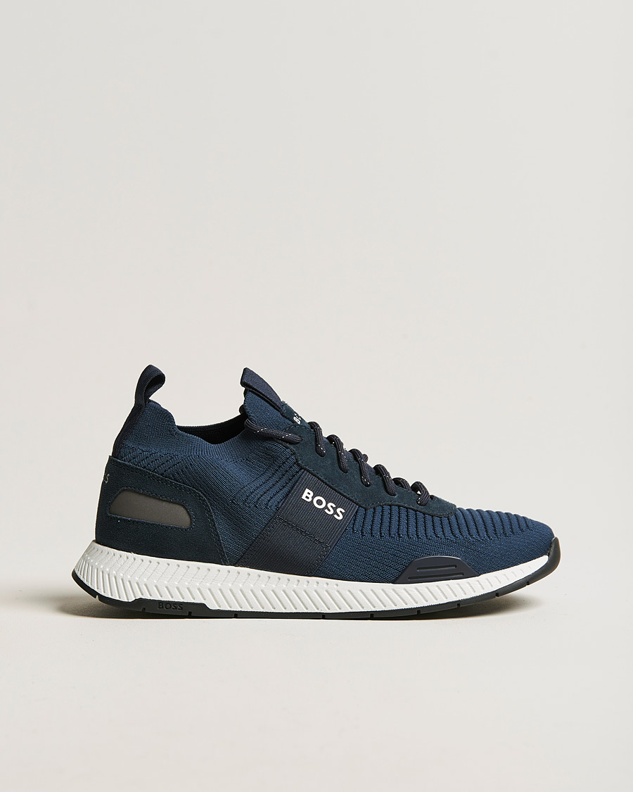 Herre | Titanium Running Sneaker Dark Blue | BOSS BLACK | Titanium Running Sneaker Dark Blue