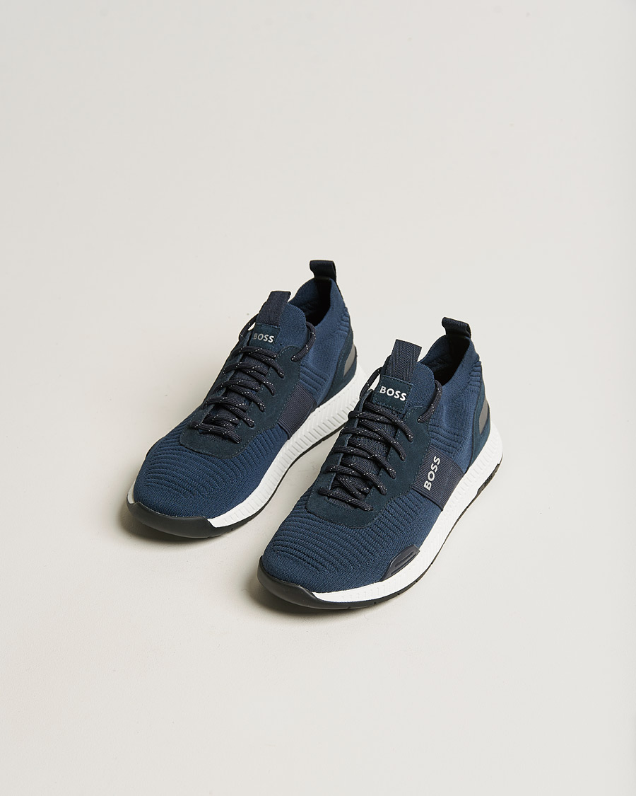 Herre | Titanium Running Sneaker Dark Blue | BOSS BLACK | Titanium Running Sneaker Dark Blue