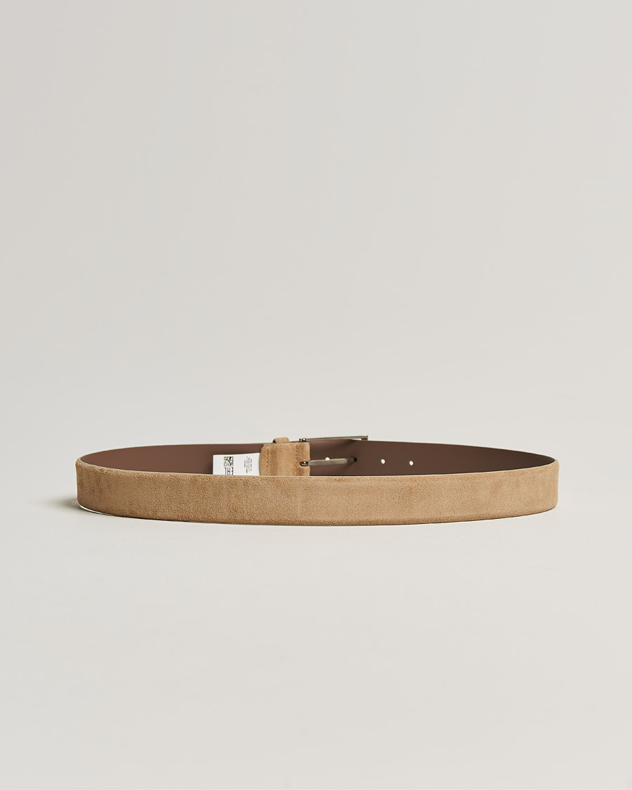 Herre | | BOSS BLACK | Calindo Suede Belt Medium Brown