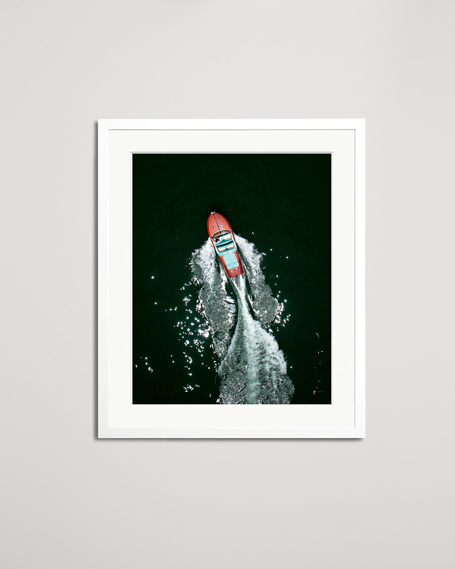 Herre | Bilder | Sonic Editions | Framed Riva Speedboat On Lake Como