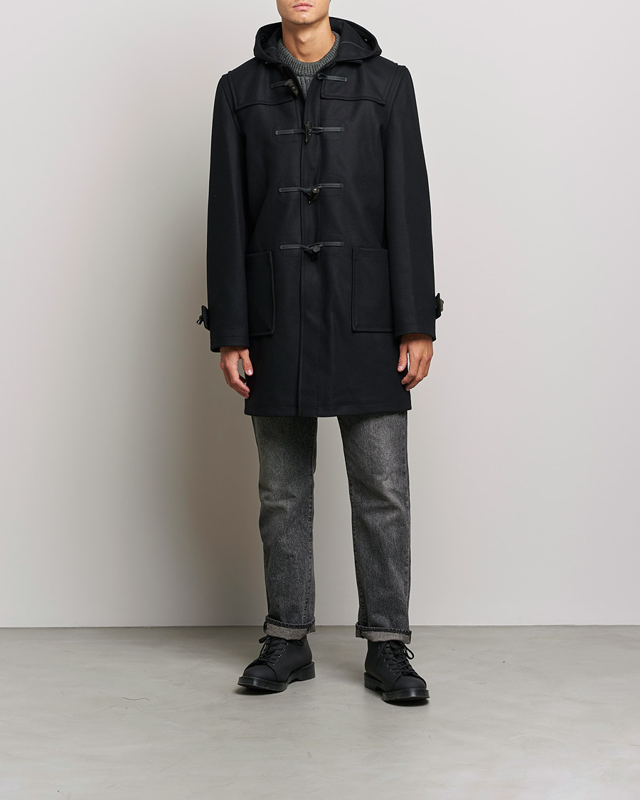 Herre | Jakker | Gloverall | Cashmere Blend Duffle Coat Black