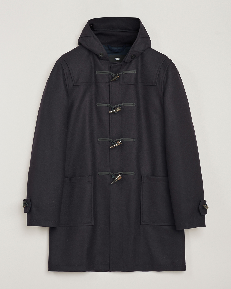 Herre | Gloverall | Gloverall | Cashmere Blend Duffle Coat Navy