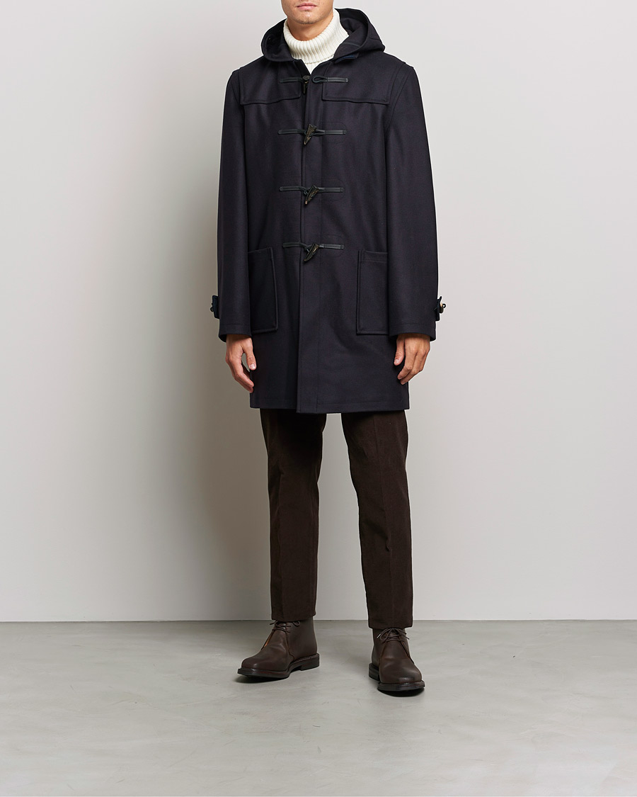 Herre | Jakker | Gloverall | Cashmere Blend Duffle Coat Navy