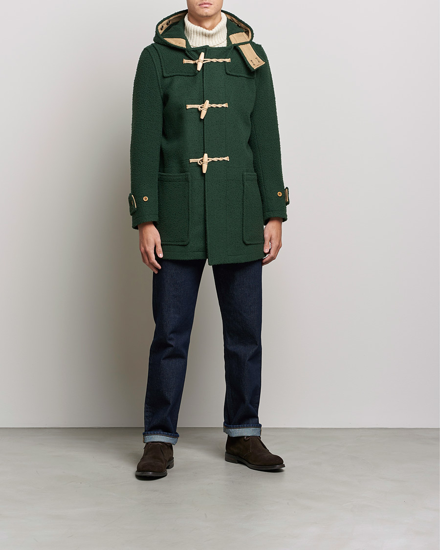 Herre | Jakker | Gloverall | Monty Casentino Wool Duffle Coat Moss