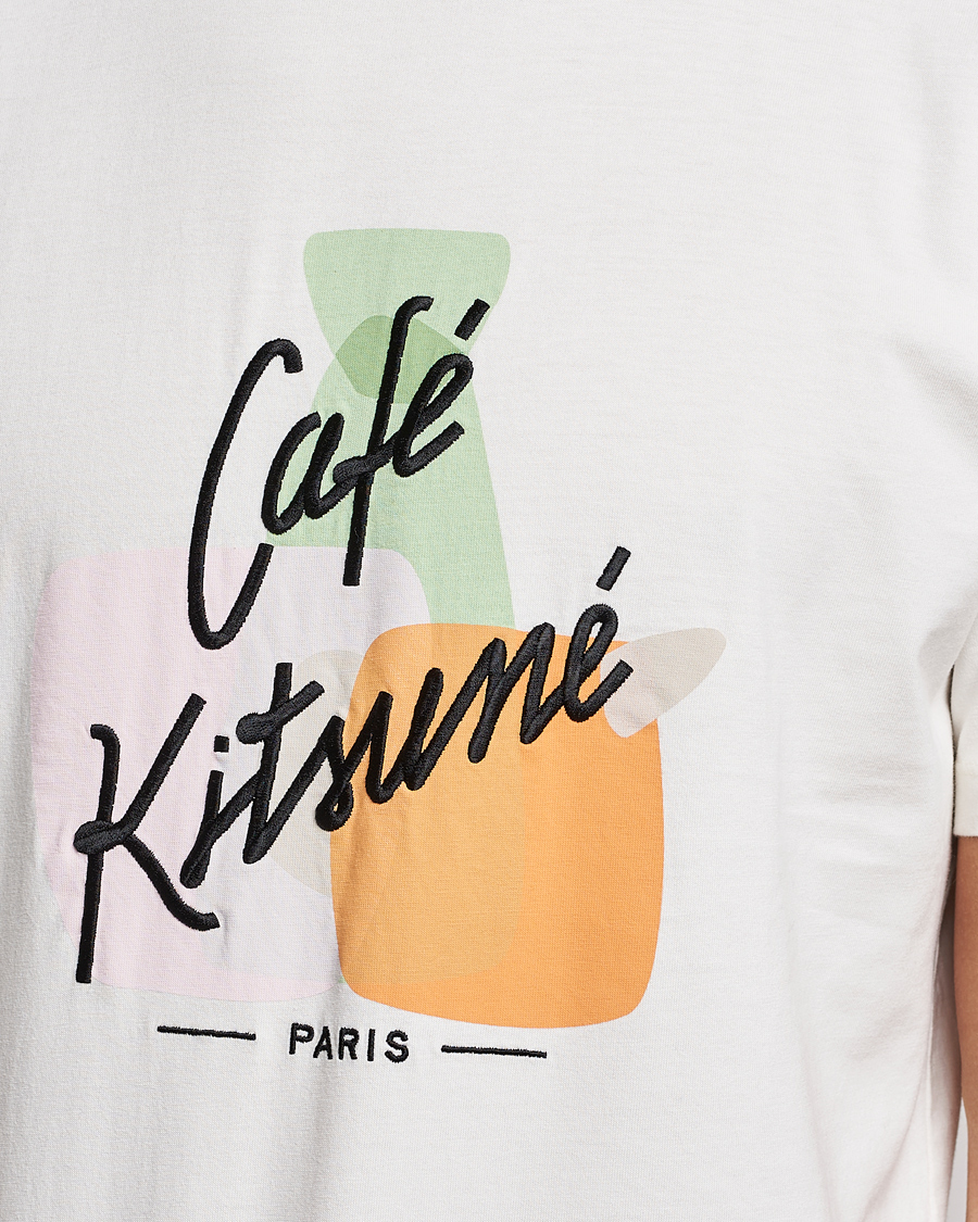 Herre | T-Shirts | Café Kitsuné | Crew T-Shirt Coconut Milk