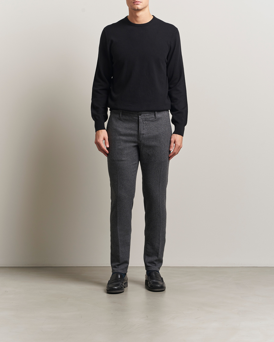 Herre | Gensere | Piacenza Cashmere | Cashmere Crew Neck Sweater Black