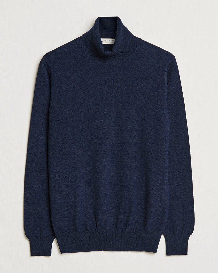 Herre | Gensere | Piacenza Cashmere | Cashmere Rollneck Sweater Navy