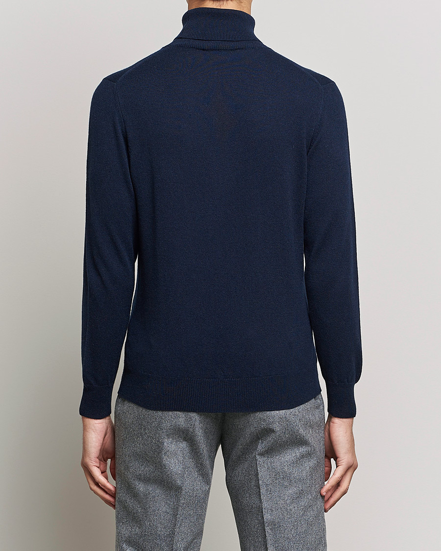 Herre | Gensere | Piacenza Cashmere | Cashmere Rollneck Sweater Navy