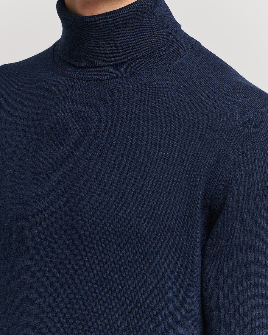 Herre | Gensere | Piacenza Cashmere | Cashmere Rollneck Sweater Navy