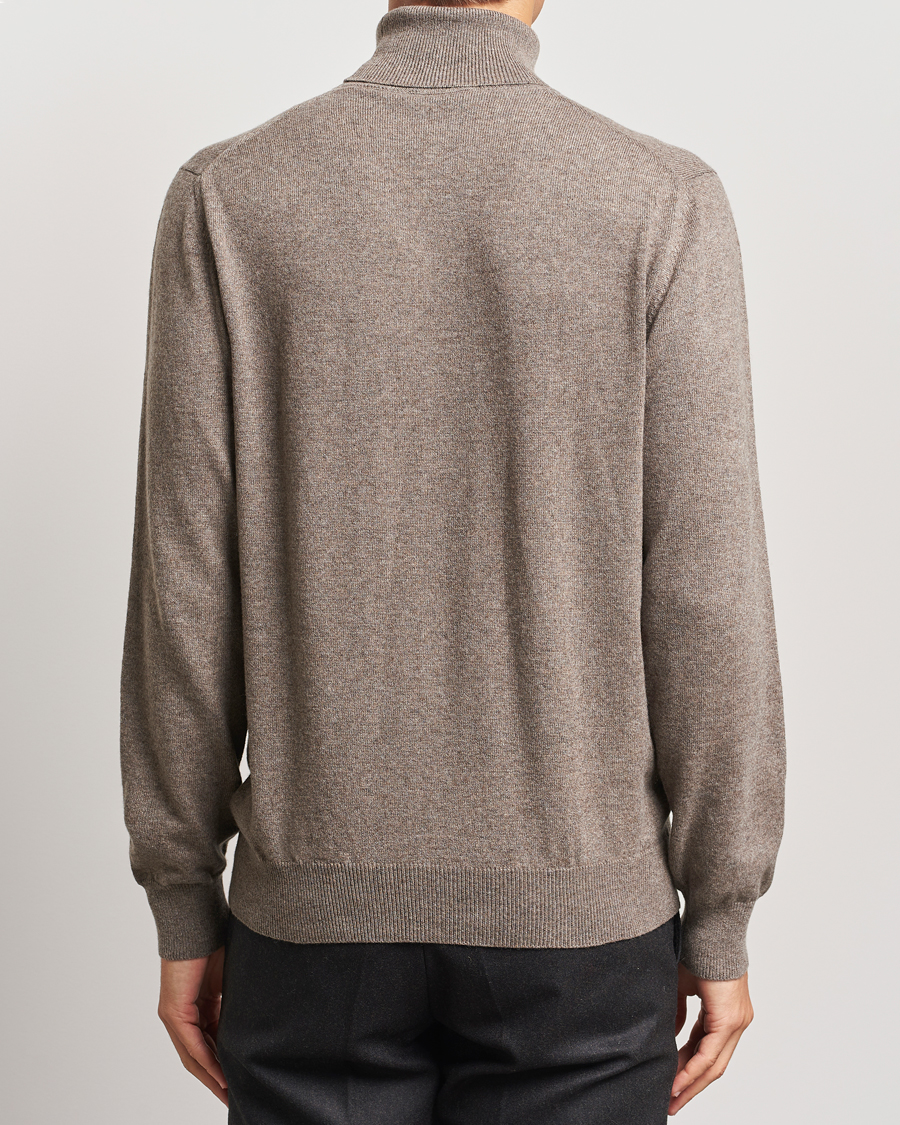 Herre | Gensere | Piacenza Cashmere | Cashmere Rollneck Sweater Brown
