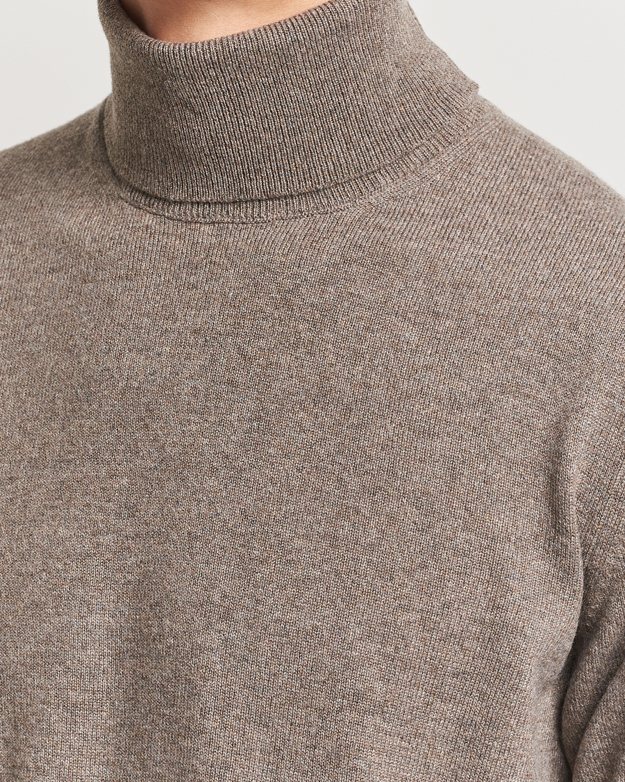 Herre | Gensere | Piacenza Cashmere | Cashmere Rollneck Sweater Brown