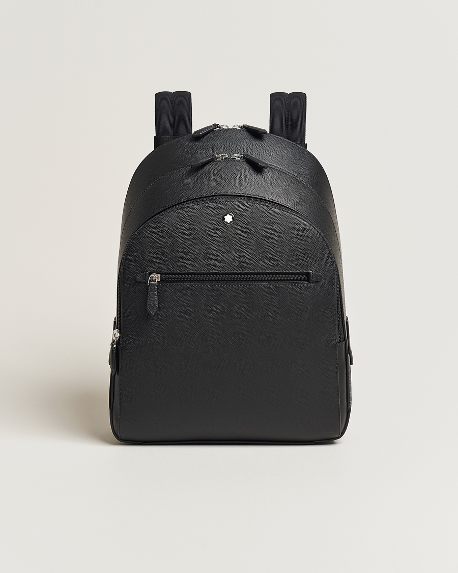 Herre | Montblanc Sartorial Medium Backpack 3 Compartments Black | Montblanc | Sartorial Medium Backpack 3 Compartments Black