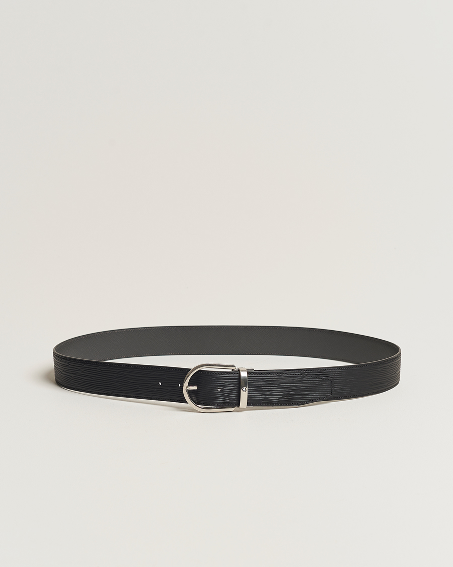 Herre | Montblanc 40mm Horseshoe Buckle Belt Black | Montblanc | 40mm Horseshoe Buckle Belt Black