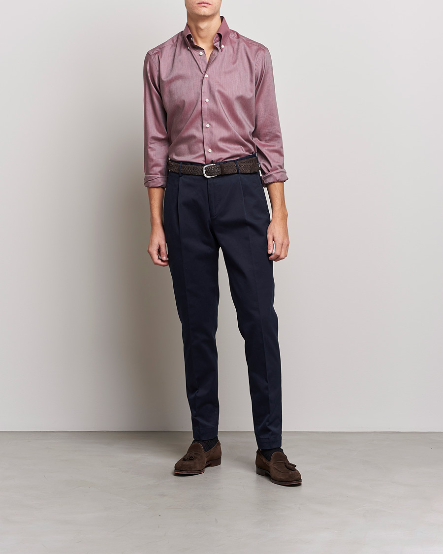 Herre | Skjorter | Eton | Wrinkle Free Button Down Oxford Shirt Red